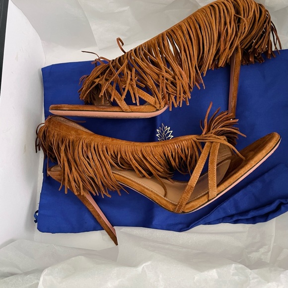 Aquazzura Wild Fringe Sandal 105mm, IT 39 - Picture 5 of 12